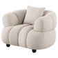 Whitney Contemporary Channel Tufted Woven Fabric Upholstered Accent Chair