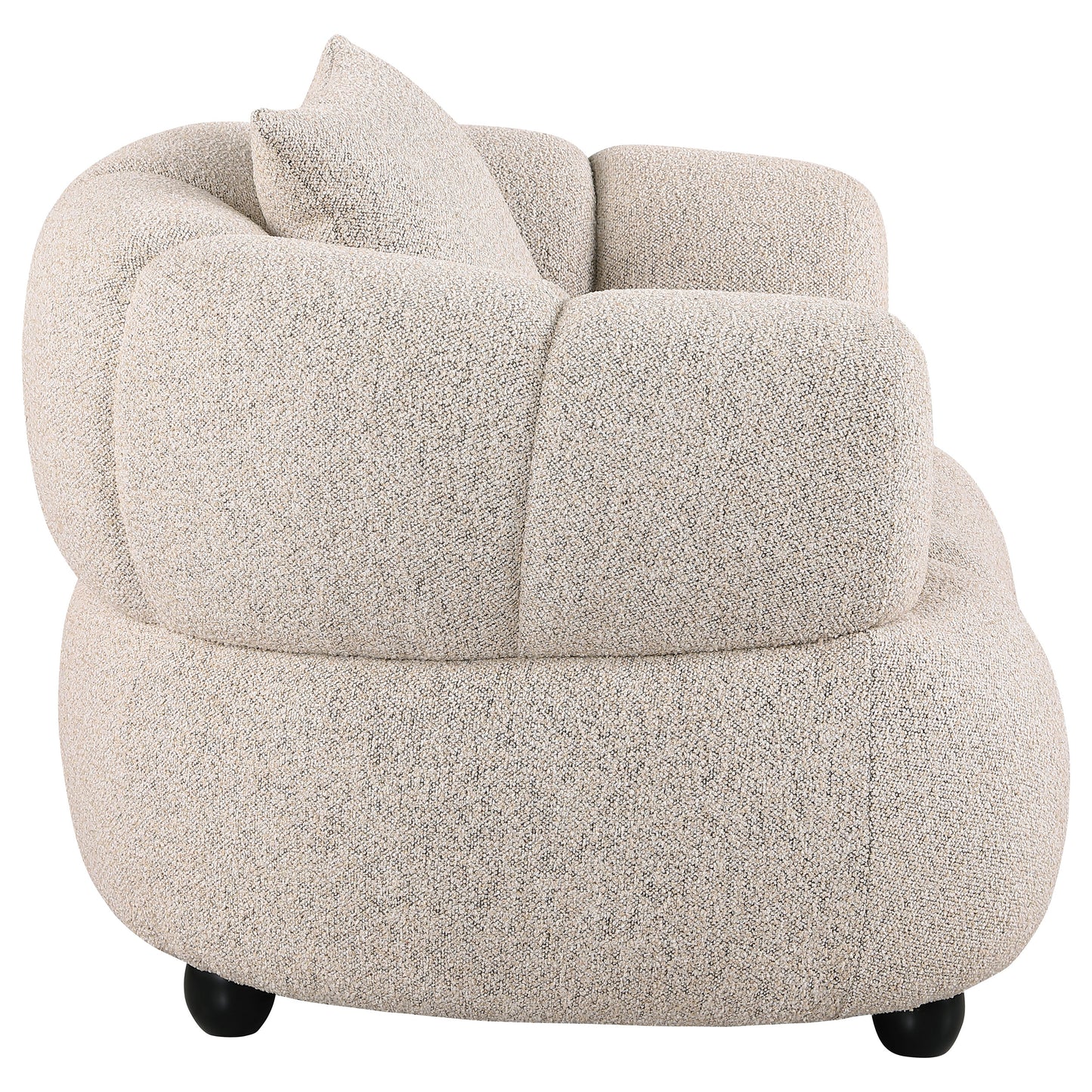 Whitney Contemporary Channel Tufted Woven Fabric Upholstered Accent Chair
