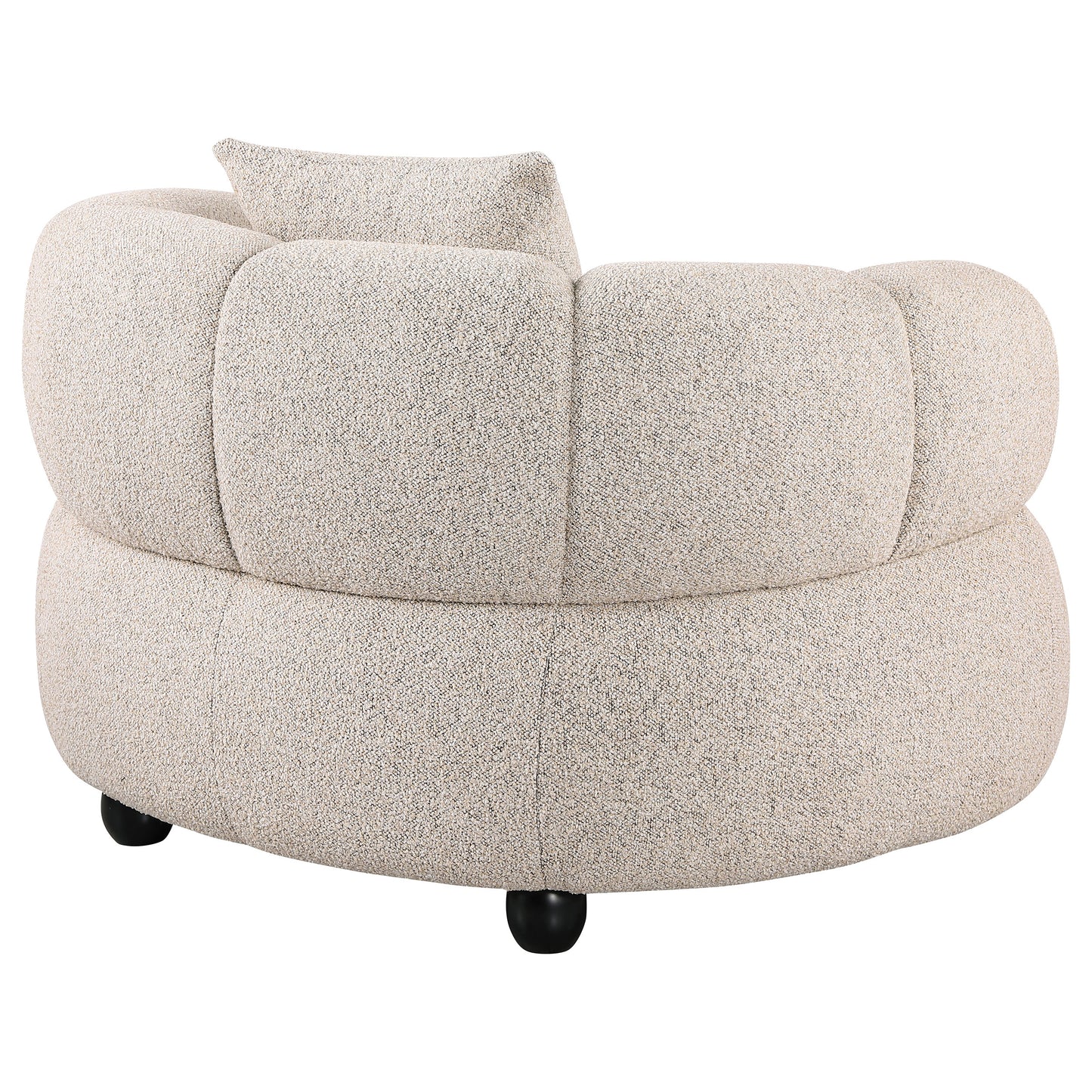 Whitney Contemporary Channel Tufted Woven Fabric Upholstered Accent Chair