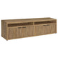 Tabby TV Stand for TVs up to 85 Inches with 4-Door Storage in Mango