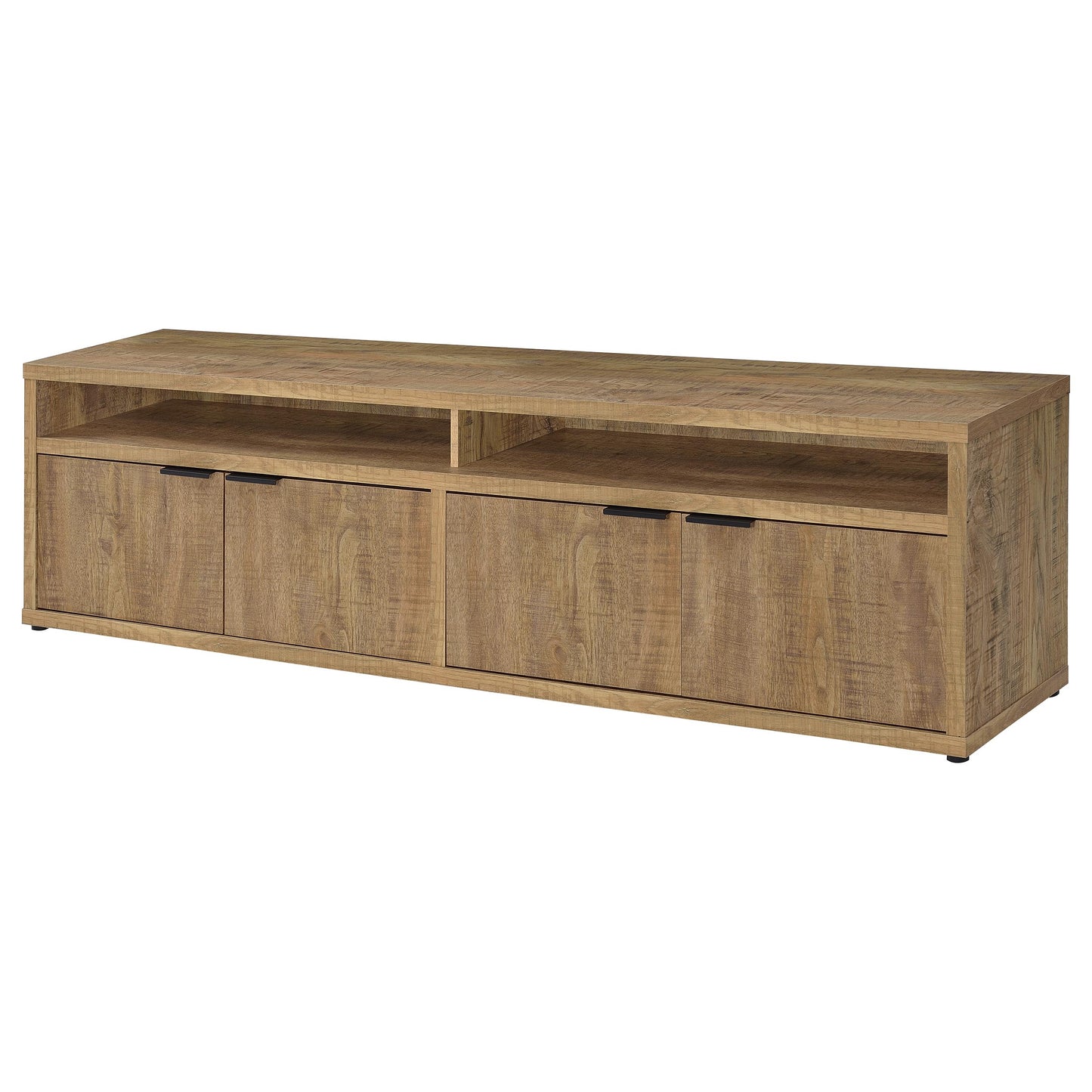 Tabby TV Stand for TVs up to 85 Inches with 4-Door Storage in Mango