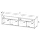Tabby TV Stand for TVs up to 85 Inches with 4-Door Storage in Mango