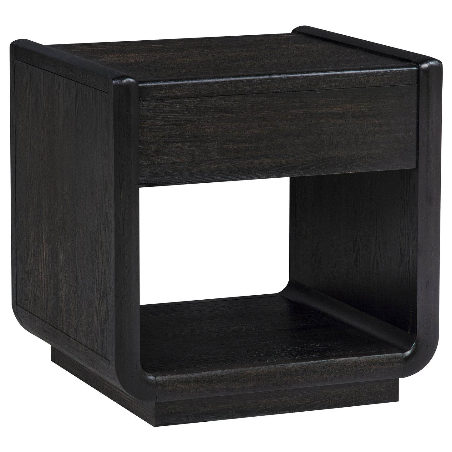 Leandro 1-drawer Wood Occasional Side End Table Burnished Black
