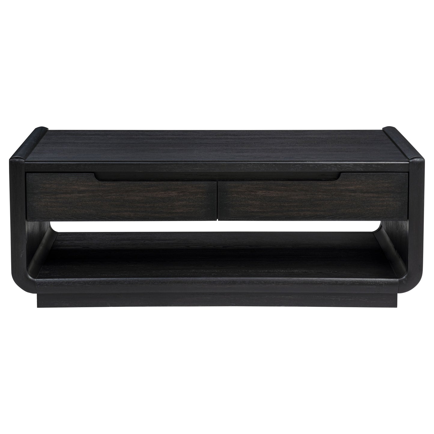 Leandro 2-drawer Wood Cocktail Coffee Table Burnished Black
