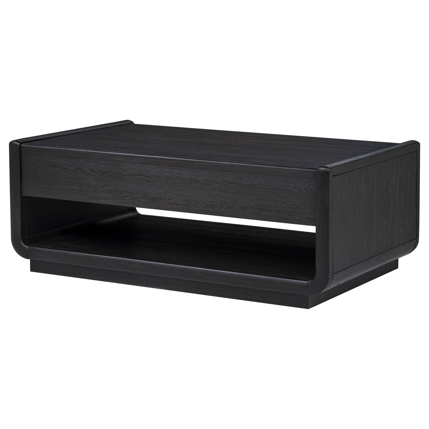 Leandro 2-drawer Wood Cocktail Coffee Table Burnished Black