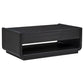 Leandro 3-piece Wood Coffee and End Table Set Burnished Black