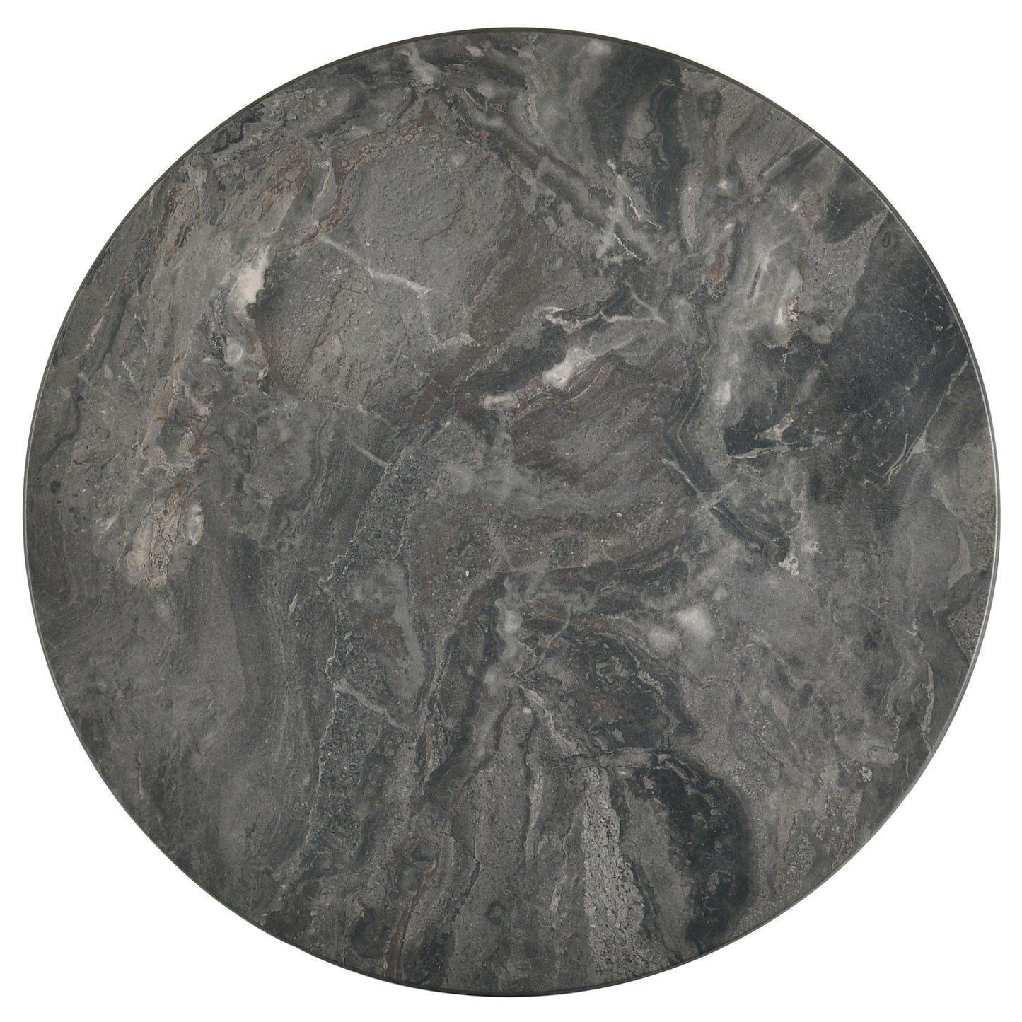 Bradley Round SmartTop End Side Table Smokey Grey and Dark Brown