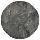 Bradley Round SmartTop End Side Table Smokey Grey and Dark Brown