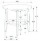 Bradley Round SmartTop End Side Table Smokey Grey and Dark Brown