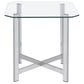 Cronin 2-piece Tempered Glass Top Coffee Table Set Chrome