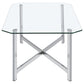 Cronin 2-piece Tempered Glass Top Coffee Table Set Chrome