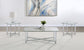 Cronin 3-piece Tempered Glass Top Coffee Table Set Chrome