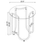 Beller Round Tempered Glass Top End Side Table Chrome