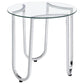 Beller 2-piece Round Tempered Glass Top Coffee Table Set Chrome