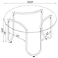 Beller 2-piece Round Tempered Glass Top Coffee Table Set Chrome
