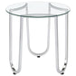 Beller 3-piece Round Tempered Glass Top Coffee Table Set Chrome
