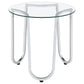 Beller 3-piece Round Tempered Glass Top Coffee Table Set Chrome