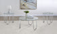 Beller 3-piece Round Tempered Glass Top Coffee Table Set Chrome