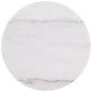 Jason Round White Marble Top Side End Table Greige