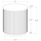 Jason Round White Marble Top Side End Table Greige