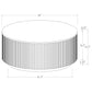 Jason Round White Marble Top Coffee Table Honey Brown