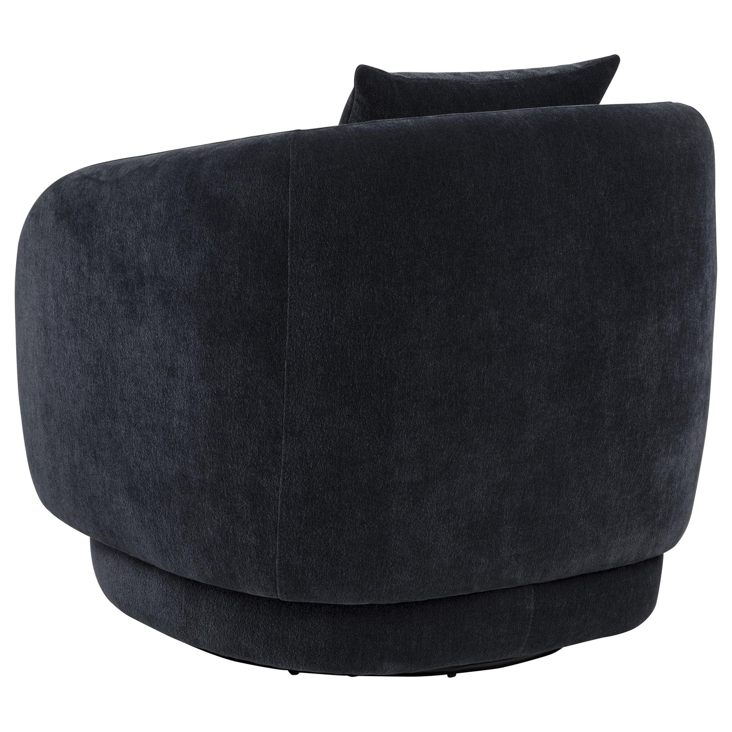 Arnaud Chenille Upholstered Swivel Accent Chair Navy