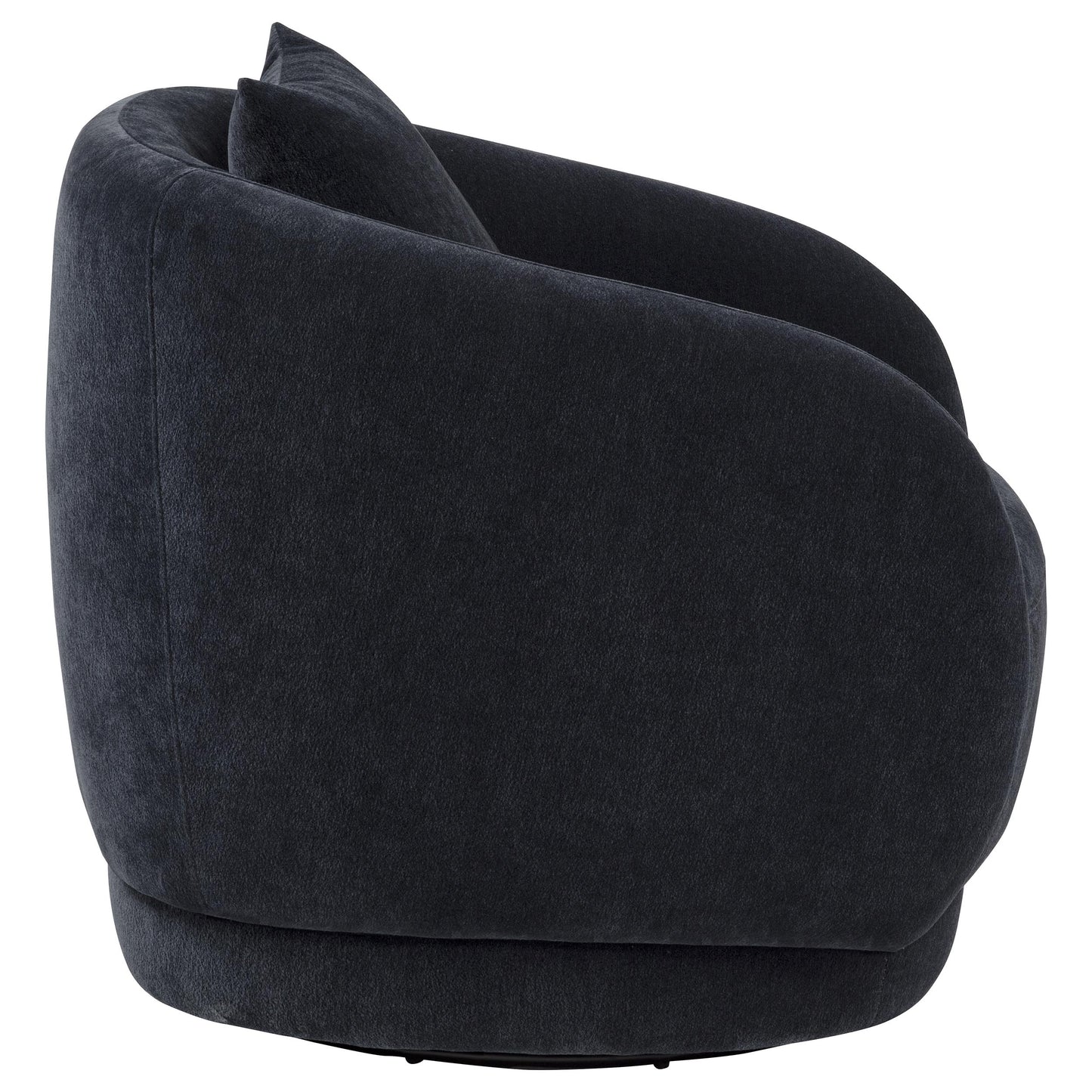 Arnaud Chenille Upholstered Swivel Accent Chair Navy