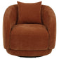 Arnaud Chenille Upholstered Swivel Accent Chair Burnt Orange