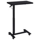 Westpark Pneumatic Adjustable C-Shape Side Table with Casters Black