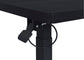 Westpark Pneumatic Adjustable C-Shape Side Table with Casters Black