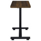 Westpark Pneumatic Adjustable C-Shape Side Table with Casters Dark Pine