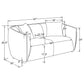 Aleisha 2-piece Fabroc Upholstered Sofa Set Sand