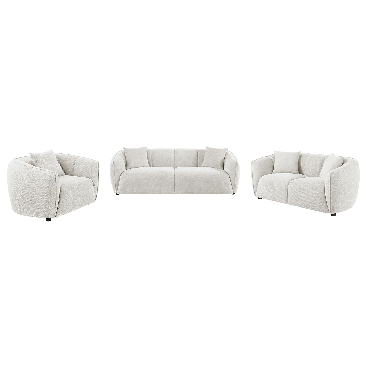 Aleisha 3-piece Fabric Upholstered Sofa Set Sand