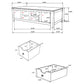Esther 6-drawer Solid Wood Coffee Table Natural Sheesham