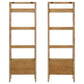 Fabian 2-piece 4-shelf Bookshelf with Drawer Distressed Light Brown