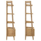 Fabian 2-piece 4-shelf Bookshelf with Drawer Distressed Light Brown