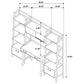 Fabian Bookshelf Bridge with Cubbies Distressed Light Brown