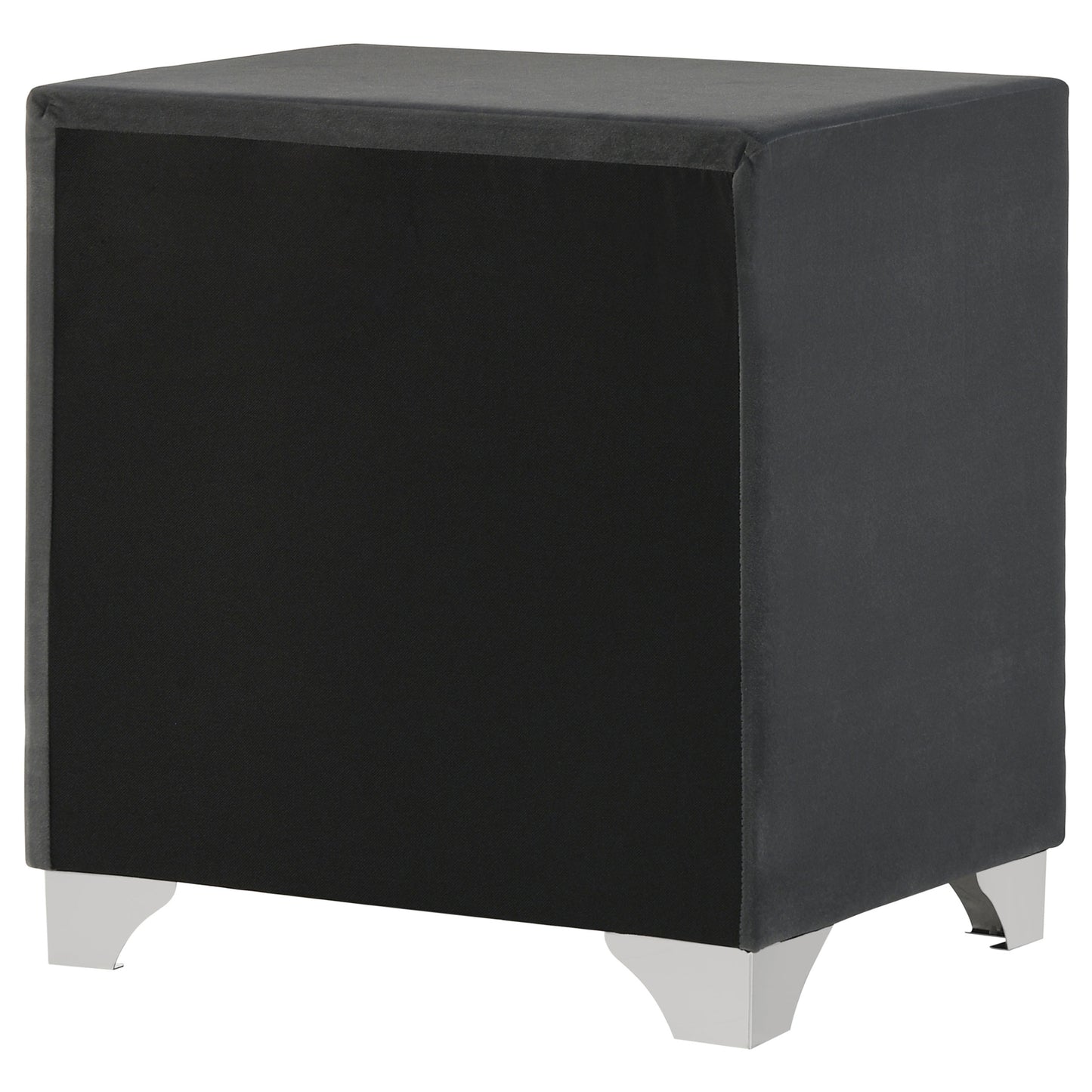 Melody Upholstered 2-drawer Nightstand Grey
