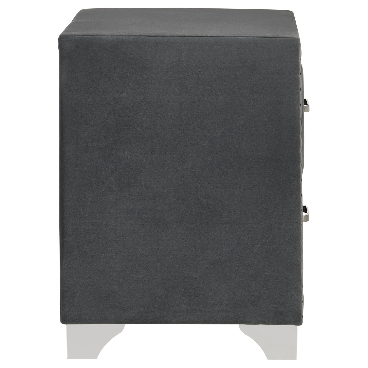 Melody Upholstered 2-drawer Nightstand Grey