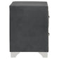 Melody Upholstered 2-drawer Nightstand Grey