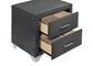Melody Upholstered 2-drawer Nightstand Grey
