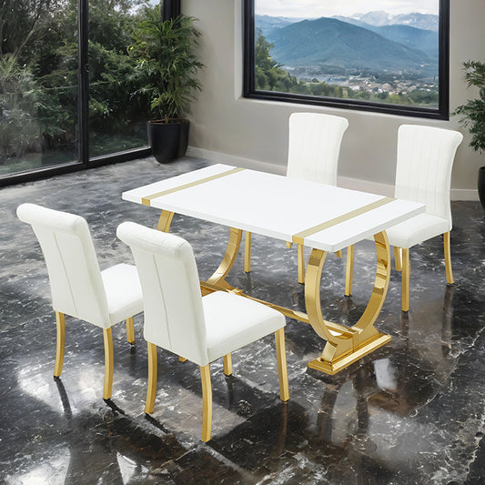 Holstebro - 5 Pc 60" Dining Table Set