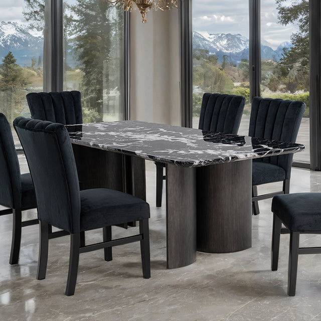 Selsey - Dining Table, Black Stone Top