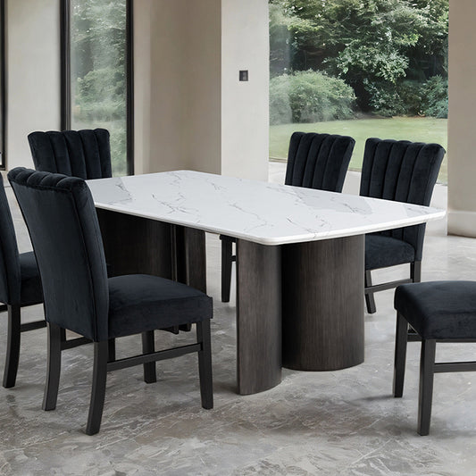 Selsey - Dining Table, White Stone Top
