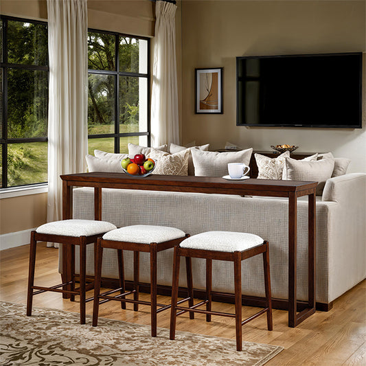 Daventry - Sofa Table w/ 3 Counter Ht Stools
