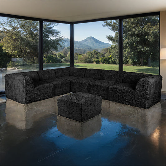Nappi - Large L-Sectional w/ Ottoman (Compressed Foam)