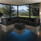 Nappi - Large L-Sectional w/ Ottoman (Compressed Foam)