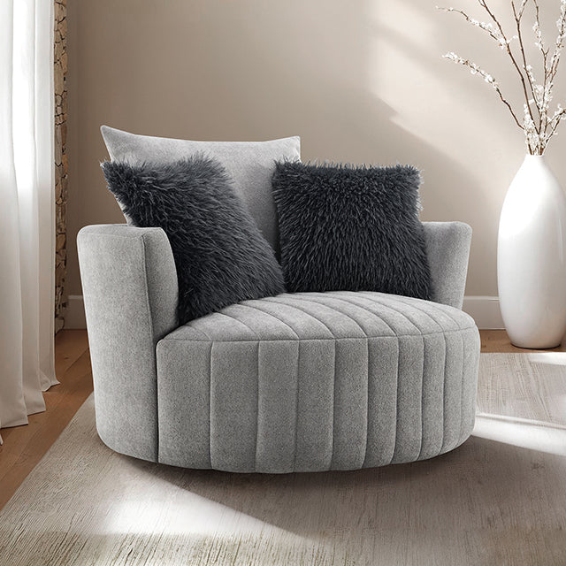 Hoople - Channel Tufted Swivel Chair