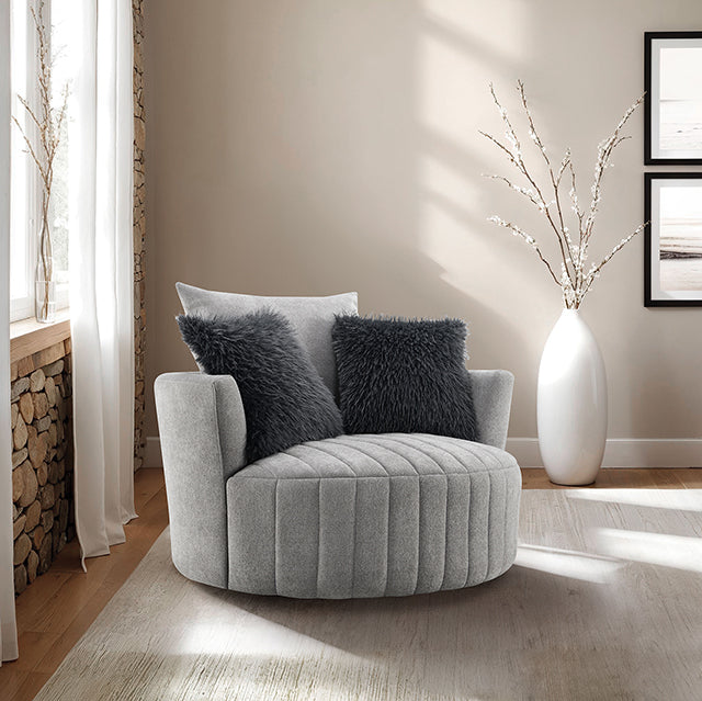 Hoople - Channel Tufted Swivel Chair