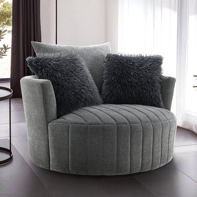 Hoople - Channel Tufted Swivel Chair